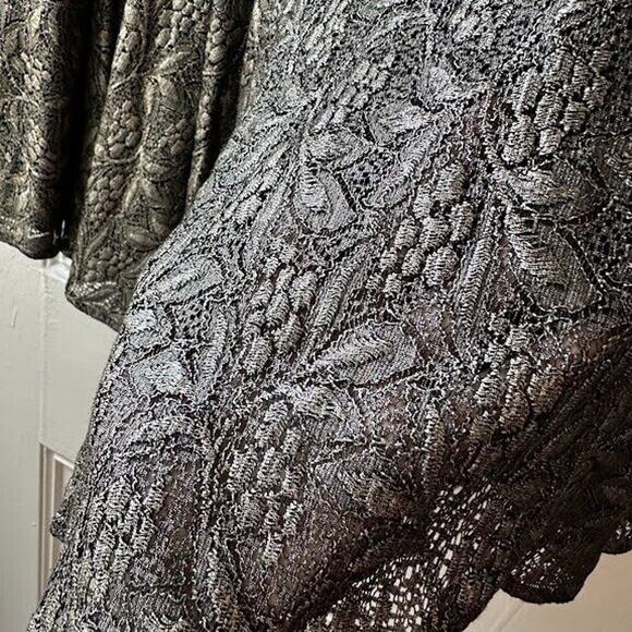 Diane Von Furstenberg Charcoal Lace Mini Skirt - Picture 2 of 7